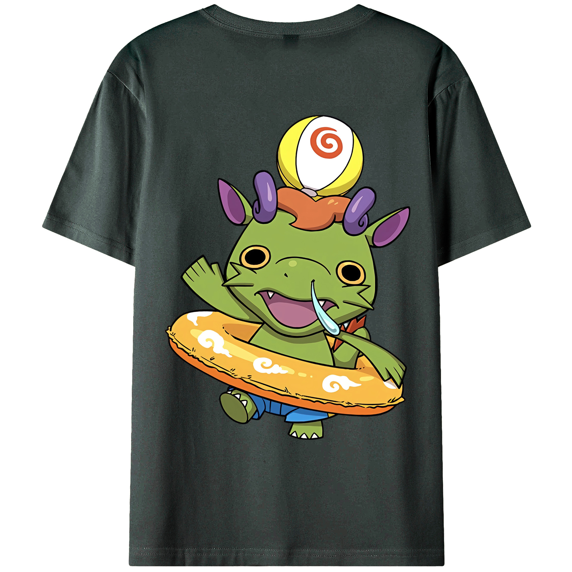 （画像用） 妖怪ウォッチ Yo-kai Watch 綿100％ メンズ半袖Tシャツ（バックプリント） 通気性